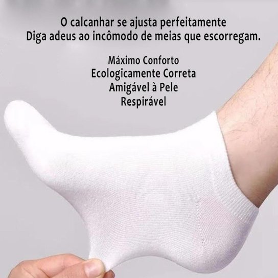 Kit 12 Pares Meia Algodão Soquete Cano Baixo Feminina Branca Preta 34-40 897