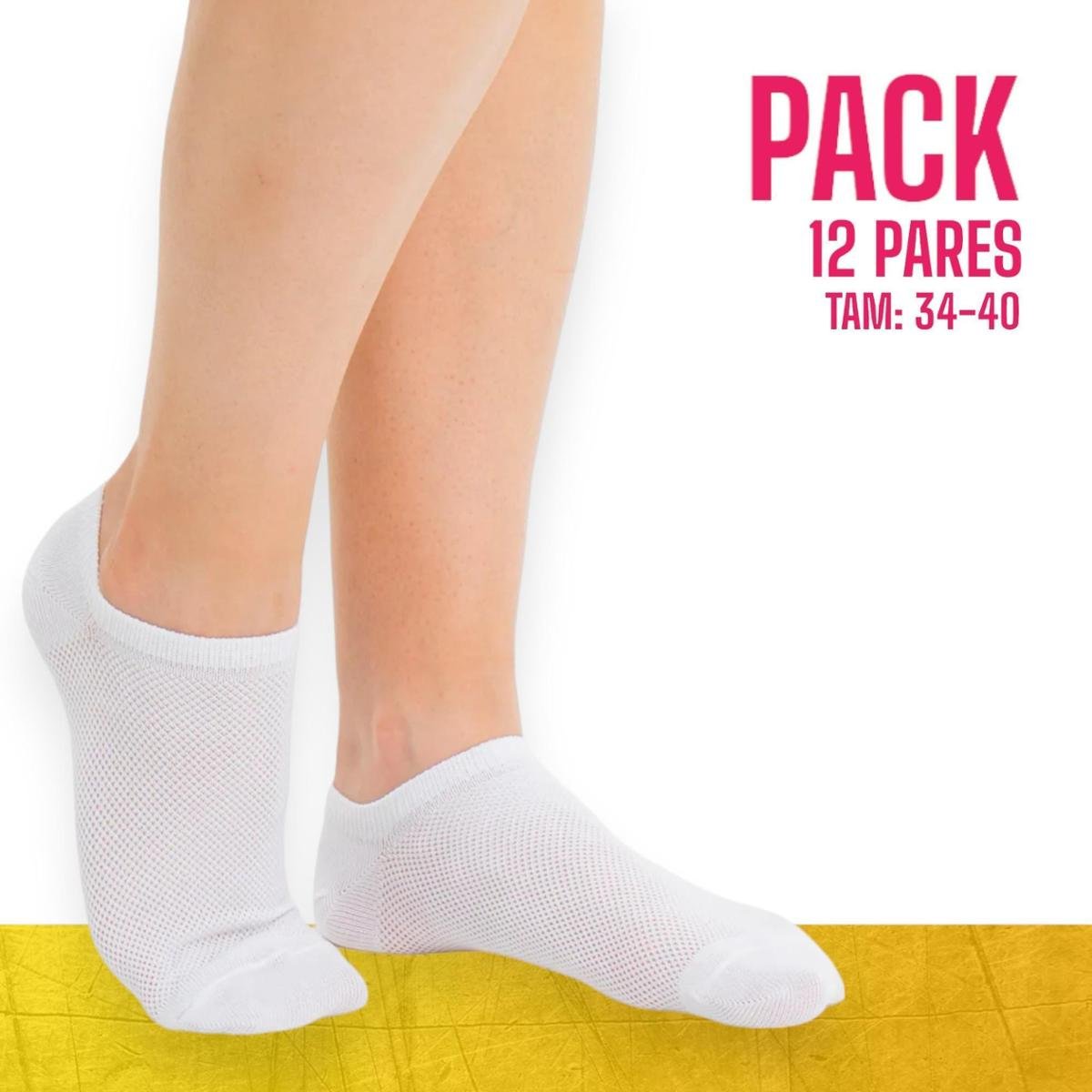 Kit 12 Pares Meia Algodão Soquete Cano Baixo Feminina Branca Preta 34-40 897 Menor preço em Kit 12 Pares Meia Algodão Soquete Cano Baixo Feminina Branca Preta 34-40 897