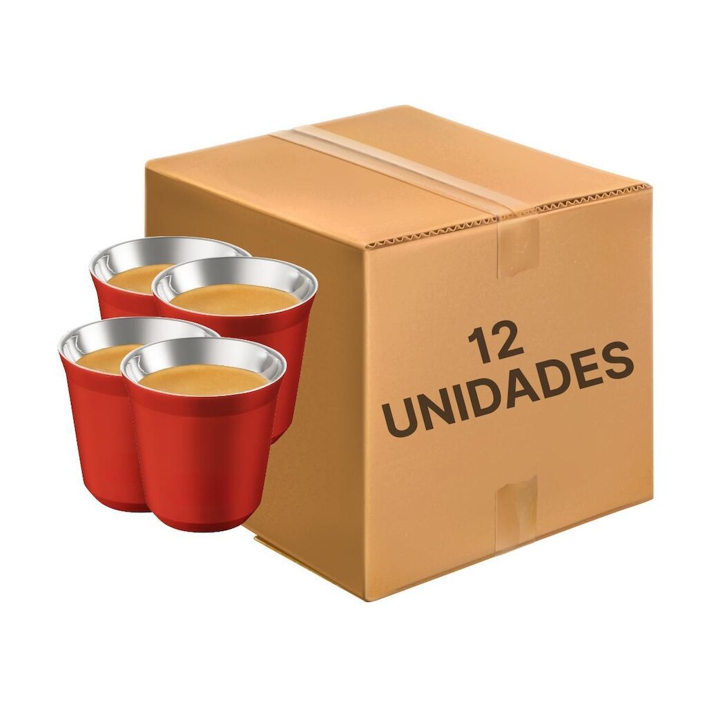Kit 12x Copos Parede Dupla Inox 90ml Café Expresso Chá