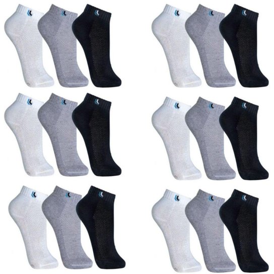 Kit 18 Pares de Meias Lupo Sport Cano Curto Esportiva Masculina - Cinza Menor preço em Kit 18 Pares de Meias Lupo Sport Cano Curto Esportiva Masculina - Cinza