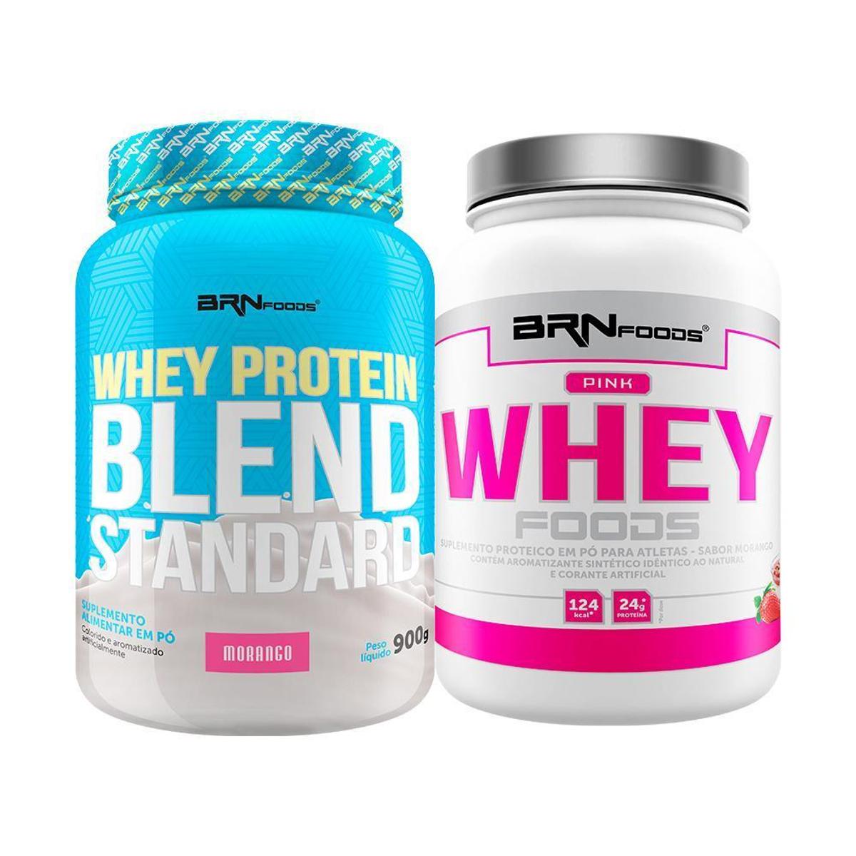 Kit 1x Blend BRN Foods Standard Protein 900g + 1x Pink Whey 900g