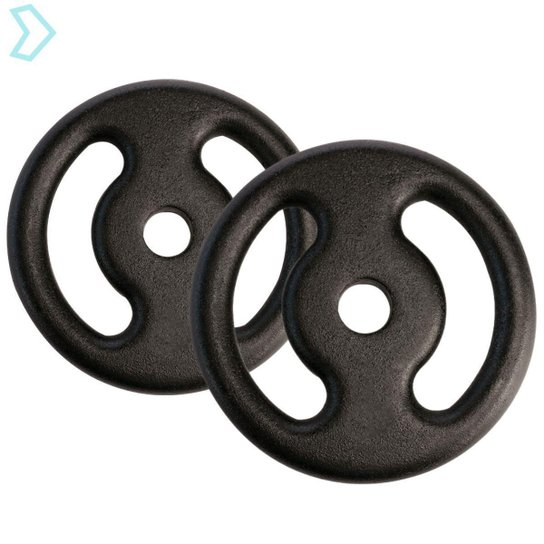 Kit 2 Anilhas 2kg Cada Vazada Academia Peso Musculação Barra Supino Rosca Exercícios Musculares - Preto Menor preço em Kit 2 Anilhas 2kg Cada Vazada Academia Peso Musculação Barra Supino Rosca Exercícios Musculares - Preto