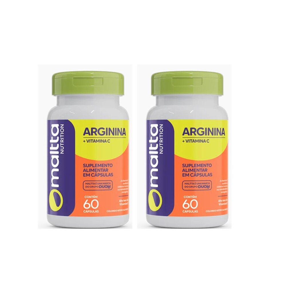 Kit 2 Arginina + Vitamina C 2x60 cápsulas Maltta