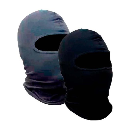 Kit 2 Balaclava Térmica com Proteção UV tipo Touca Ninja - Preto+Cinza - Único - Homem - Preto+Cinza Menor preço em Kit 2 Balaclava Térmica com Proteção UV tipo Touca Ninja - Preto+Cinza - Único - Homem - Preto+Cinza
