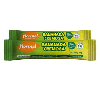 Kit 2 Bananada Cremosa Flormel Zero Açucar 22g