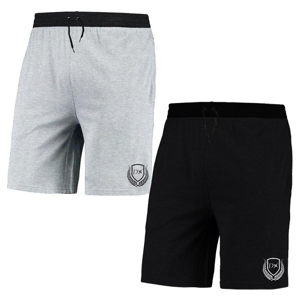 Kit 2 Bermuda Cós Elástico Moletom Masculinas Algodão Bolso