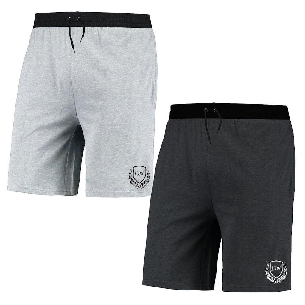 Kit 2 Bermuda Cós Elástico Moletom Masculinas Algodão Bolso
