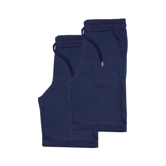 Kit 2 Bermuda Masculina ARM Short Moletinho Moletom Bermudas - Azul Escuro Menor preço em Kit 2 Bermuda Masculina ARM Short Moletinho Moletom Bermudas - Azul Escuro