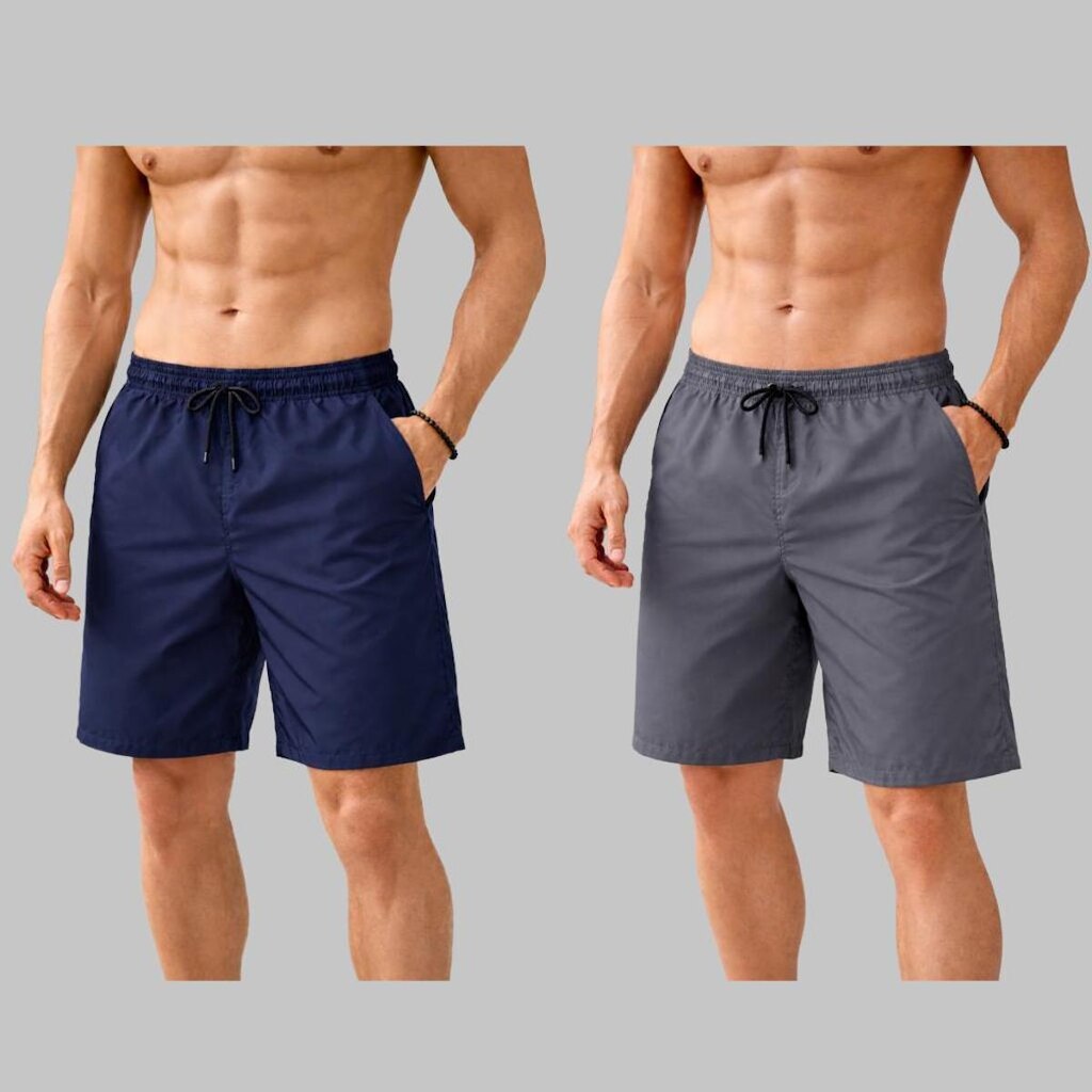 Kit 2 Bermuda Masculina Tactel Casual Leve Cós Elástico