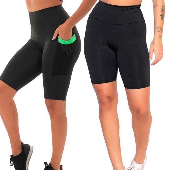 Kit 2 Bermuda Suplex Fristyle Fitness Com Bolso - Verde Menor preço em Kit 2 Bermuda Suplex Fristyle Fitness Com Bolso - Verde