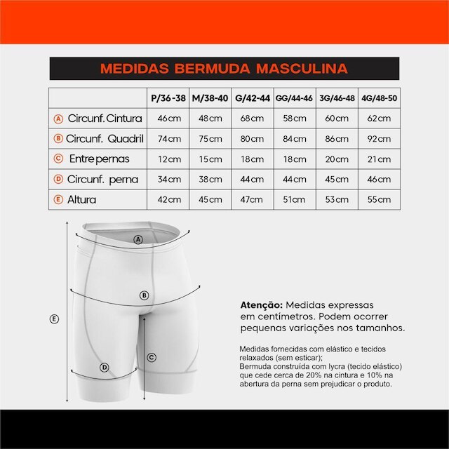 Kit 2 Bermudas Espuma Masculinas para Pedal e Dia a Dia