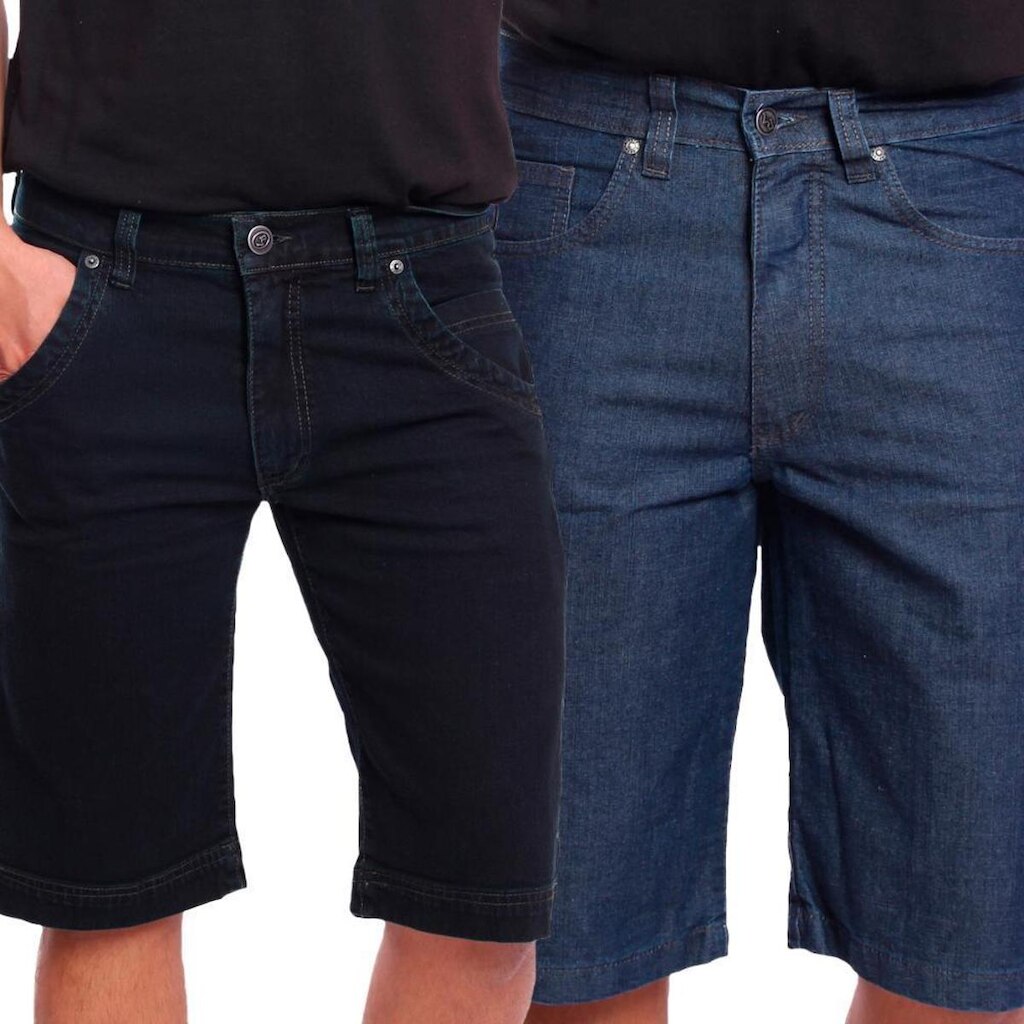 Kit 2 Bermudas Jeans R7Jeans Masculina Modelo Tradicional