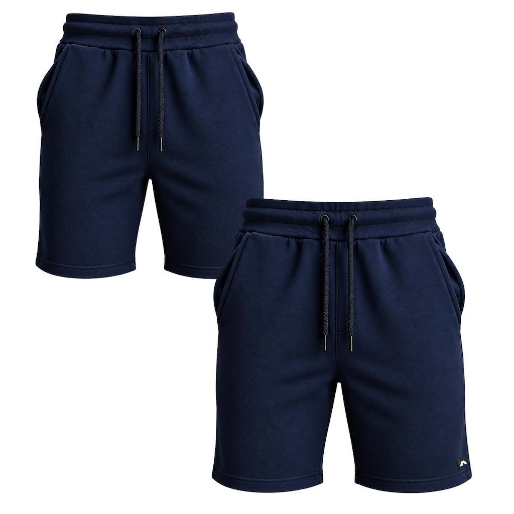 Kit 2 Bermudas Masculina Moletom Short Dagg Algodão Lisa Com Bolsos
