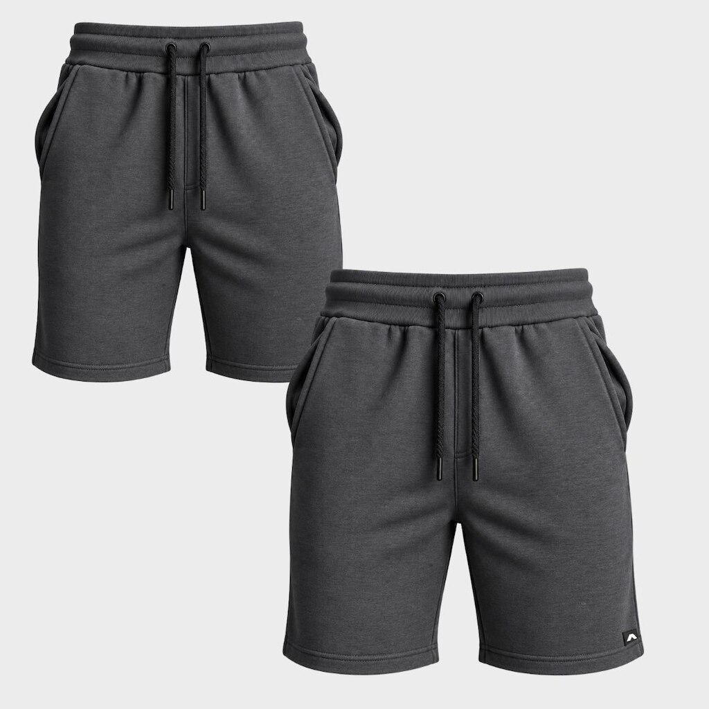 Kit 2 Bermudas Masculina Moletom Short Dagg Algodão Lisa Com Bolsos