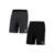 Kit 2 Bermudas Moletom Casual Masculina Bolso Lateral com Amarração - Preto
