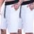 Kit 2 Bermudas Moletom Short Masculino Liso Básico Treino Fit - Branco