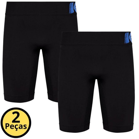 Kit 2 Bermudas Térmicas Alta Compressão Masculina Sem costura Previne Assaduras - Preto Menor preço em Kit 2 Bermudas Térmicas Alta Compressão Masculina Sem costura Previne Assaduras - Preto