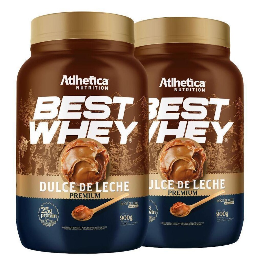 Kit 2 Best Whey Proteina Isolado Doce Leite 900g - Atlhetica