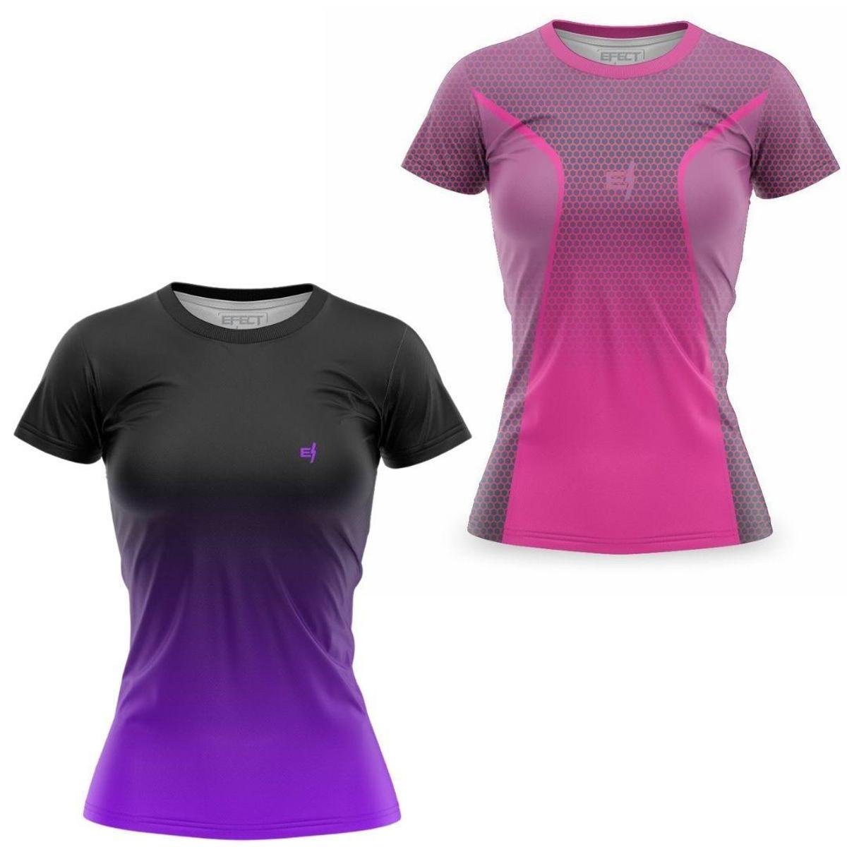 Kit 2 Blusa Academia Feminina Fitness Camiseta Treino Camisa Caminhada Menor preço em Kit 2 Blusa Academia Feminina Fitness Camiseta Treino Camisa Caminhada