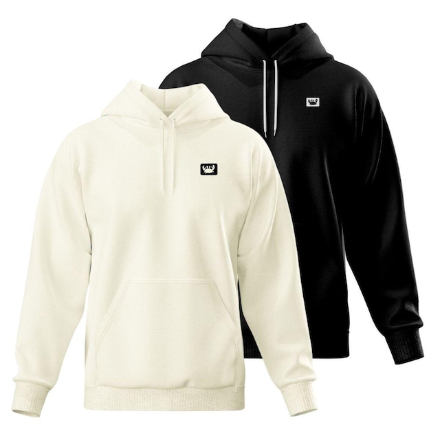Kit 2 Blusa de Moletom Canguru com Capuz Confortável Estilo Casual Siri