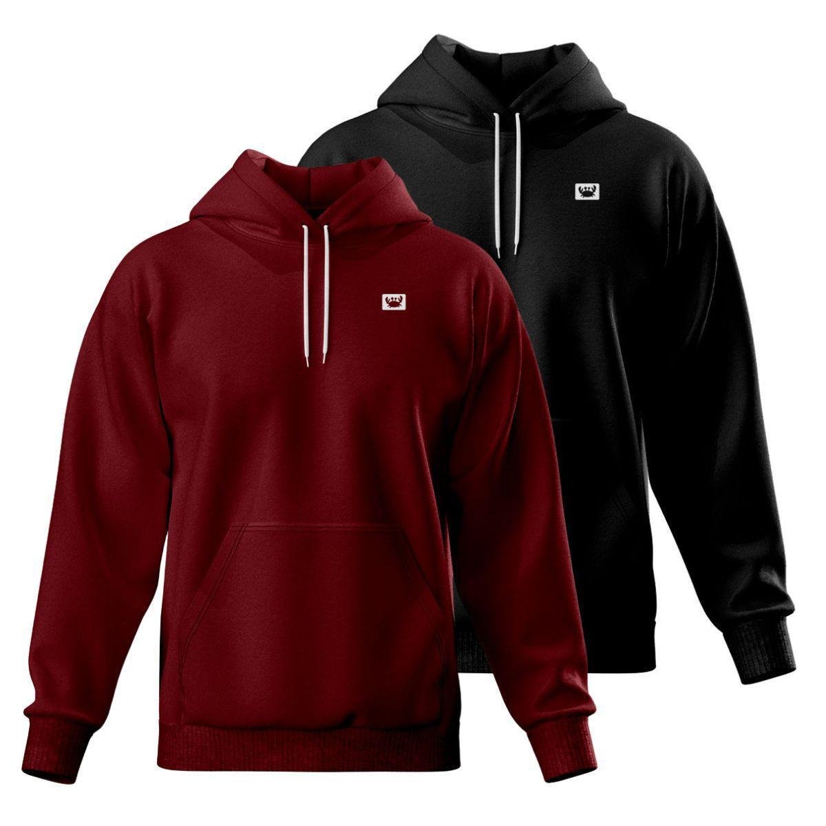 Kit 2 Blusa de Moletom Canguru com Capuz Confortável Estilo Casual Siri