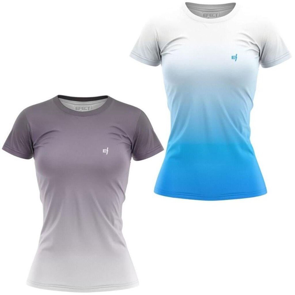 Kit 2 Blusa Feminina Academia Estampada Esporte