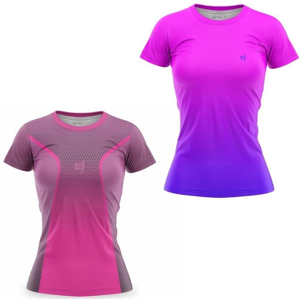 Kit 2 Blusa Feminina Academia Estampada Esporte