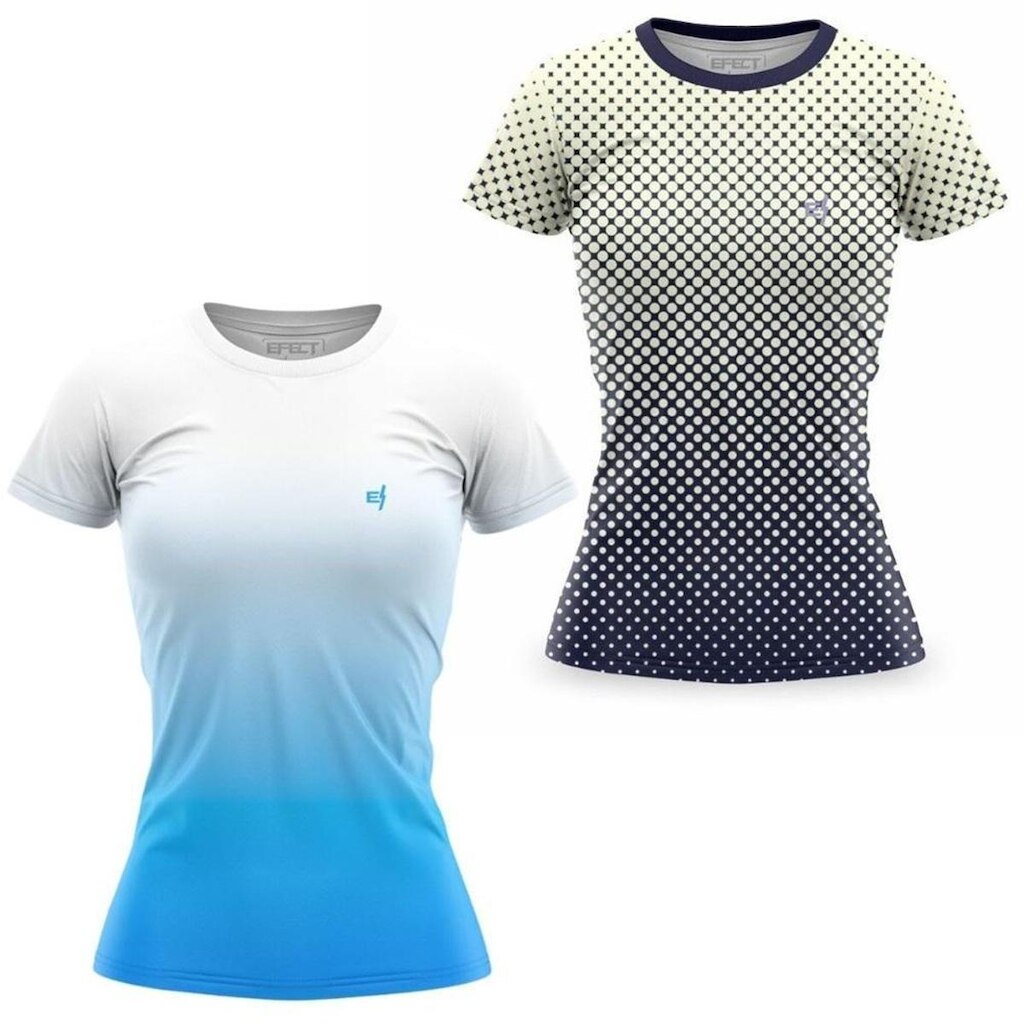 Kit 2 Blusa Feminina Academia Estampada Esporte