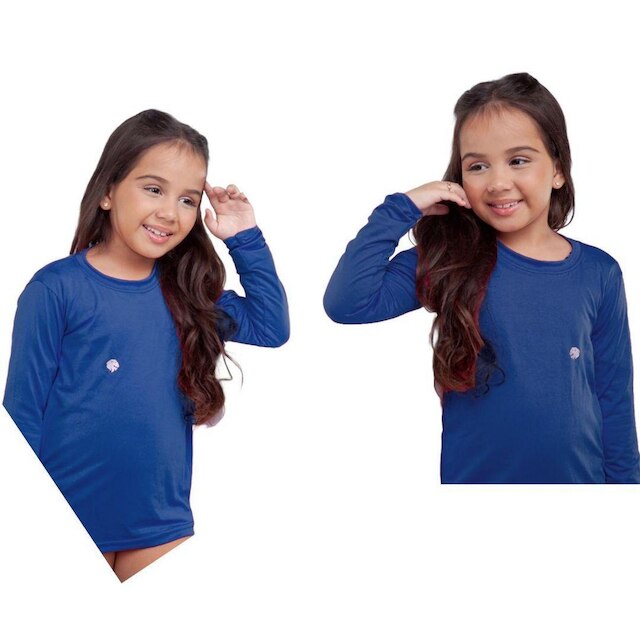 Kit 2 Blusa Infantil Térmica Uv50+ Menina Proteção Solar