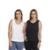 Kit 2 Blusa Regata Feminino Lisa Basica sem Manga com Gola Redonda - Preto