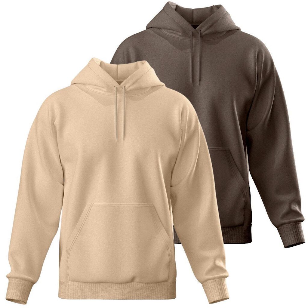 Kit 2 Blusas De Frio Moletom Liso Casaco Inverno Masculino