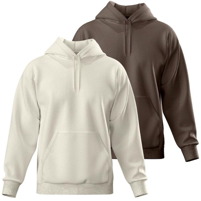 Kit 2 Blusas De Frio Moletom Liso Casaco Inverno Masculino