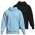 Kit 2 Blusas De Moletom Hyve Modelo Canguru Com Capuz Para o Frio Masculino - Preto+Azul claro