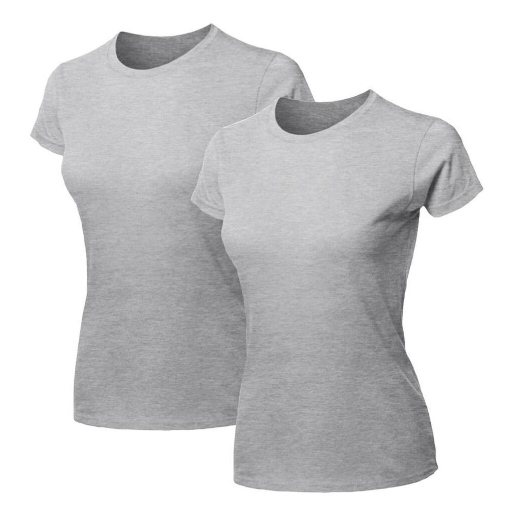Kit 2 Blusas Feminina Camiseta Lisa Básica Algodão Baby Look