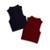 Kit 2 Blusas Feminina Cropped Canelado Gola Alta Sem Manga Cavado Regata - Preto+Vinho