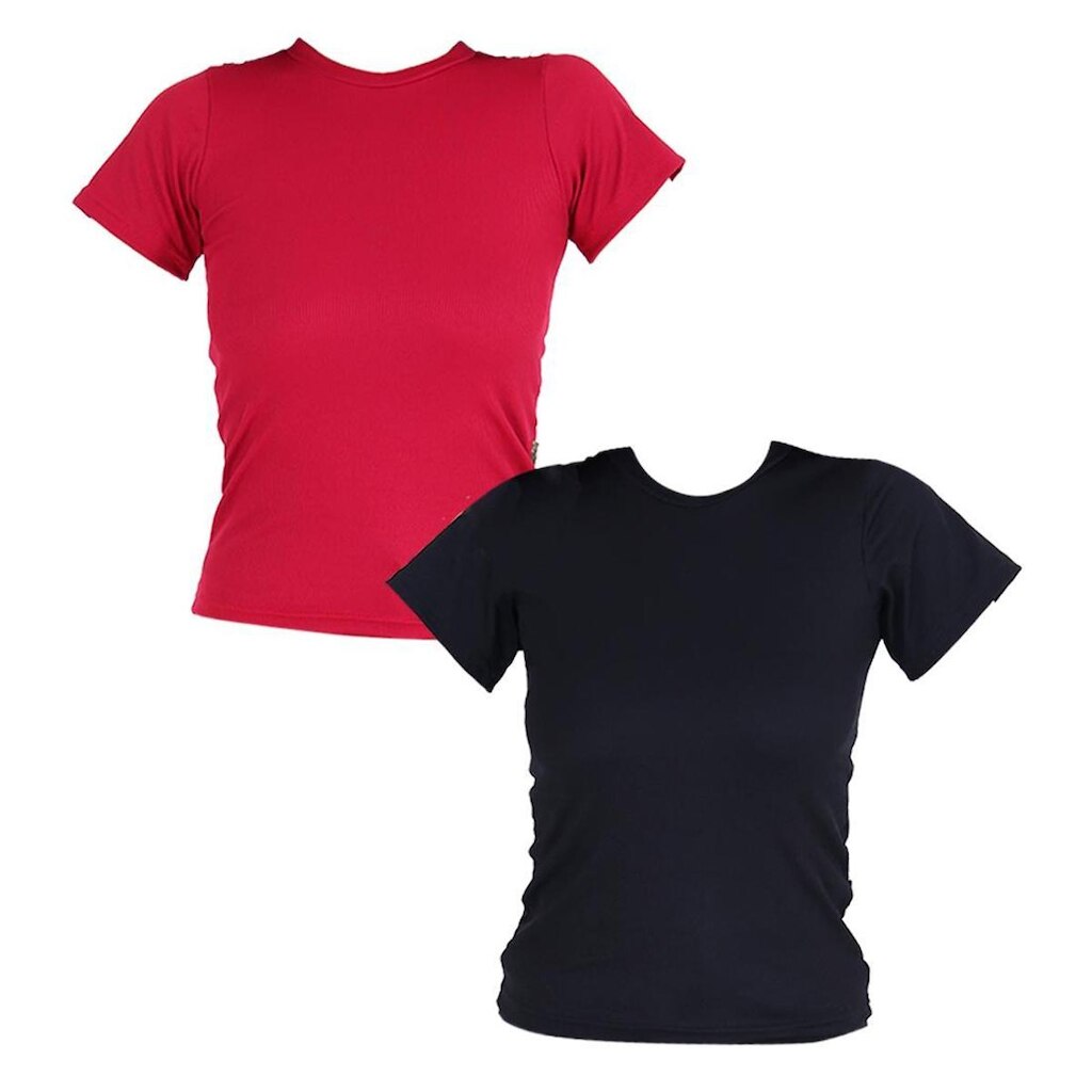 Kit 2 Blusas Femininas Manga Curta Ribana