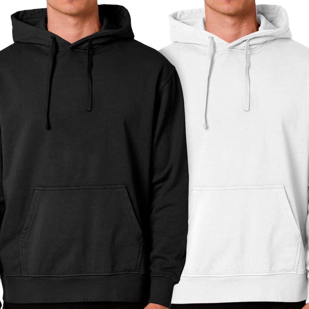 Kit 2 Blusas Moletom Masculino Canguru Com Capuz  Liso Sem Estampa Liso
