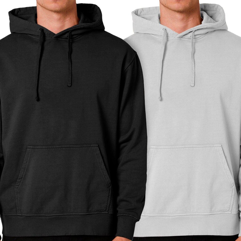 Kit 2 Blusas Moletom Masculino Canguru Com Capuz  Liso Sem Estampa Liso
