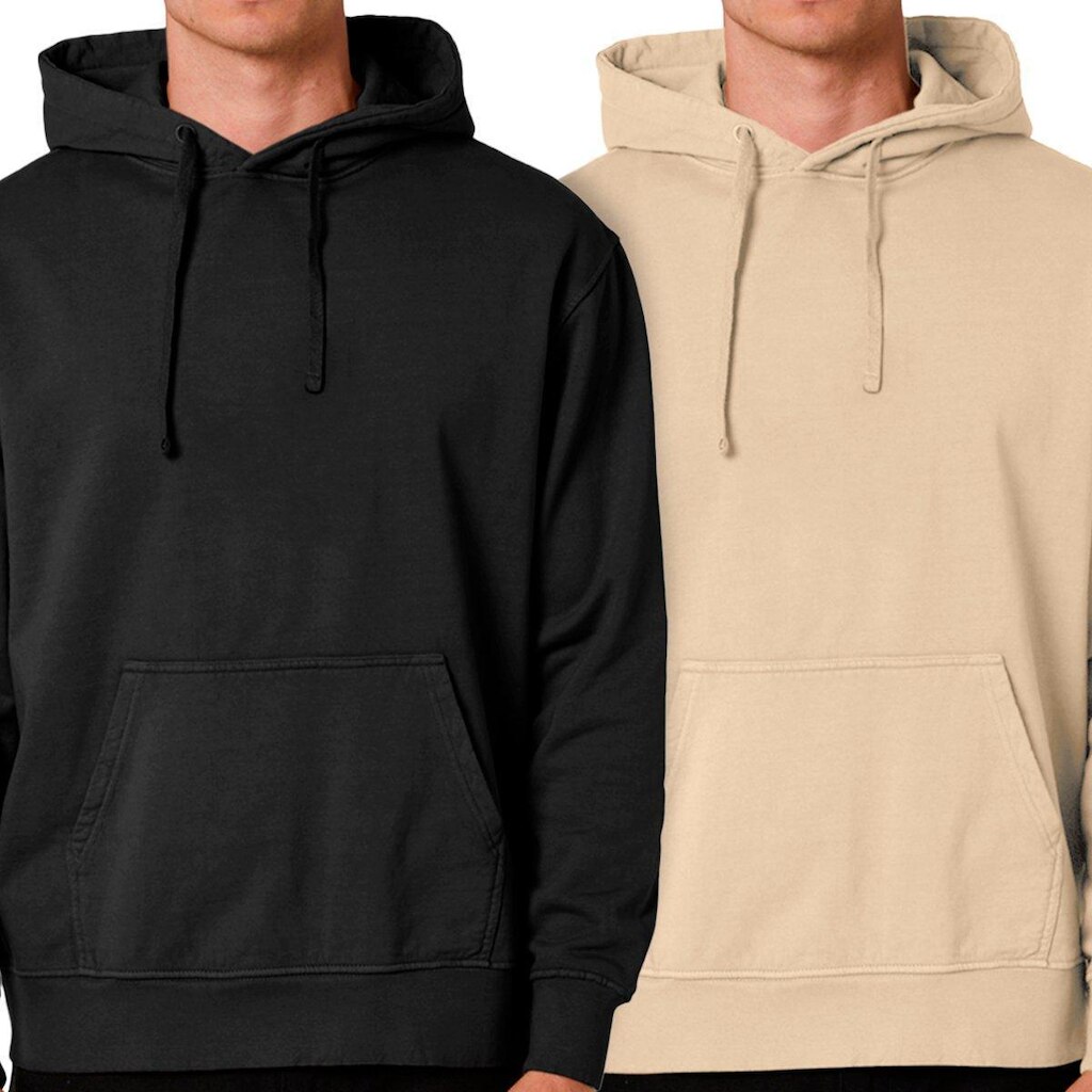 Kit 2 Blusas Moletom Masculino Canguru Com Capuz  Liso Sem Estampa Liso