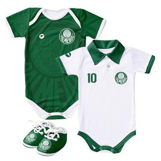 Kit 2 Bodys + 1 Chuteira Palmeiras - Torcida Baby