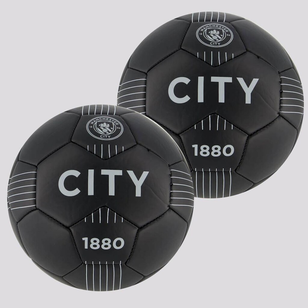 Kit 2 Bolas Machester City Campo Preta