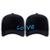 Kit 2 Bonés Casal Combinando Aba Curva Strapback Estampado Love Namorados - Azul
