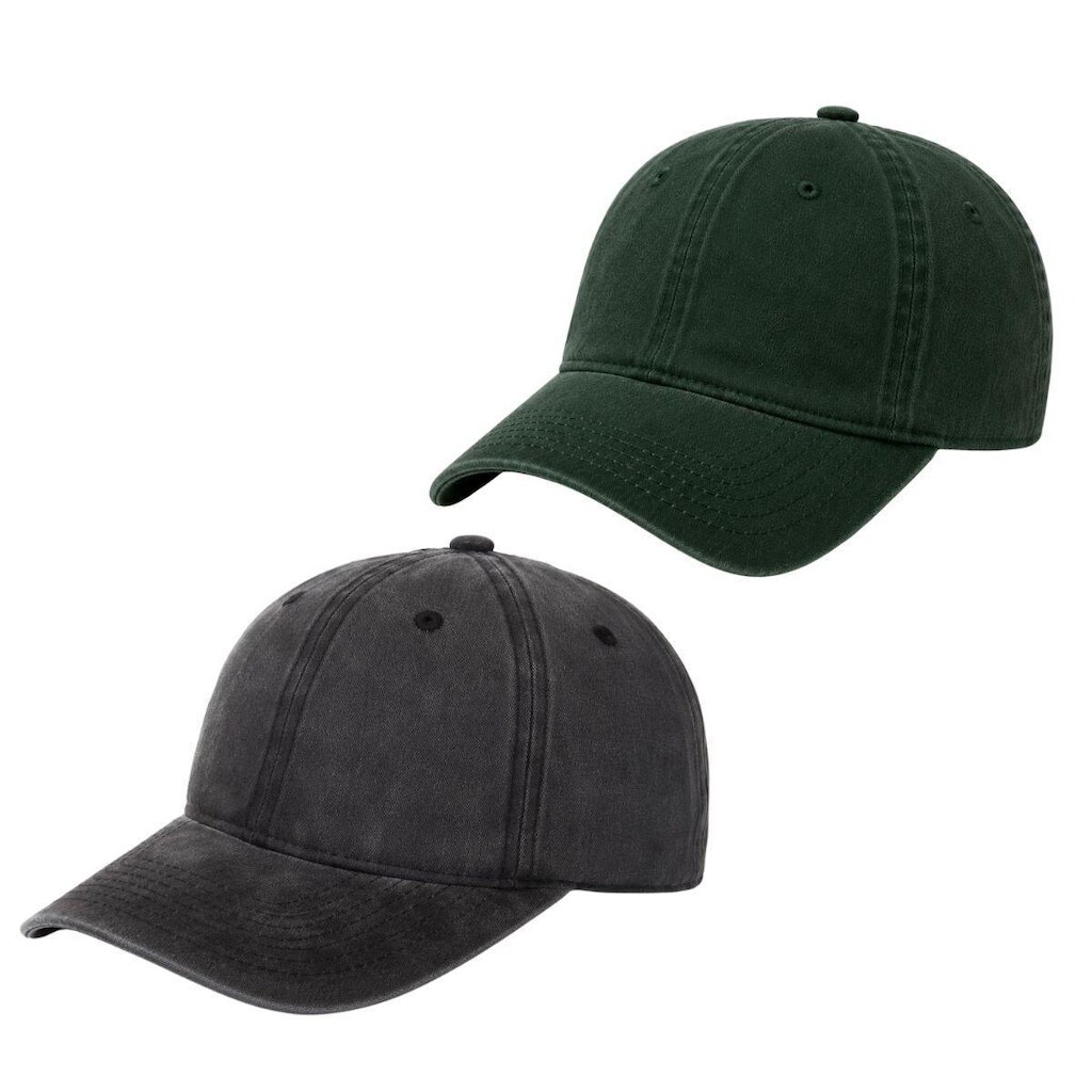 Kit 2 Bonés Dad Hat Aba Curva Ajustável Estonado Fecho Fivela