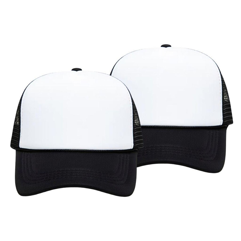 Kit 2 Bonés Trucker Aba Curva Tela Ajustável Snapback Unissex