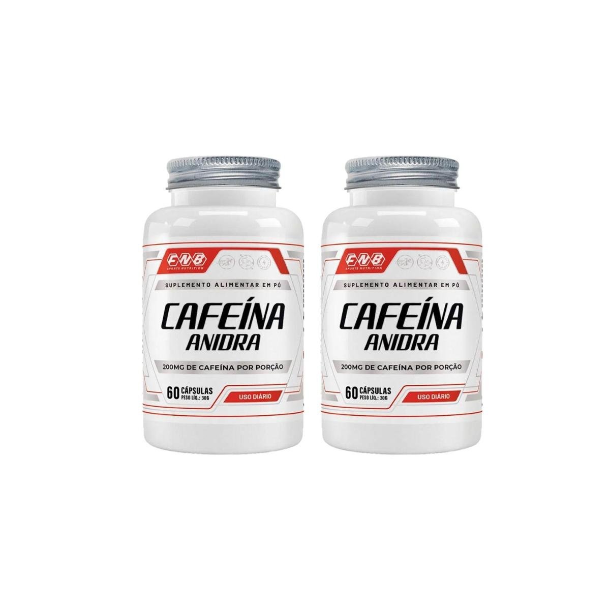 Kit 2 Cafeína Anidra 200mg 2x60 cápsulas FNB Sports Nutrition