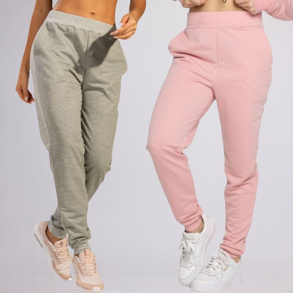 KIT 2 Calça Esportiva Jogger Moletinho Fitness Vekyo Com Elástico Roupa Para Treino Academia