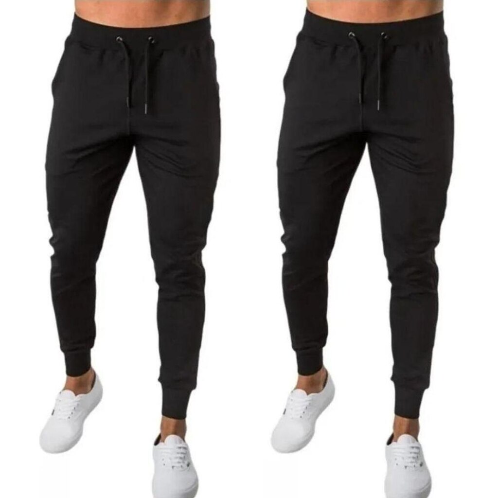 Kit 2 Calça Hyve De Moletom Flanelada Modelo Jogger Masculina