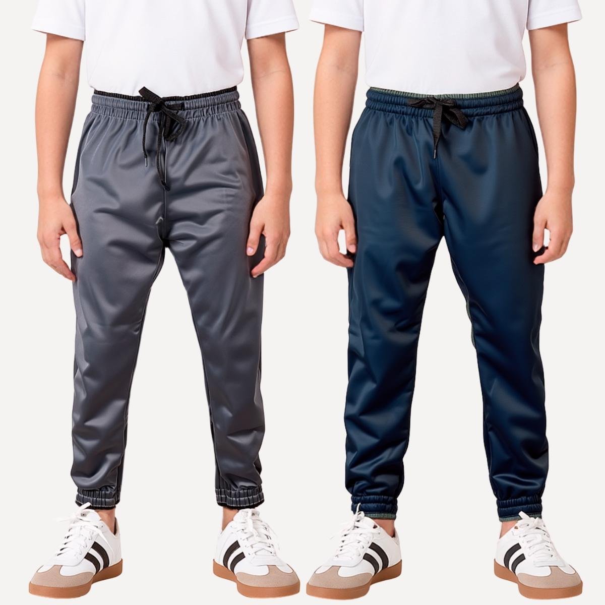 KIT 2 Calça Jogger Infantil Helanca Flanelada
