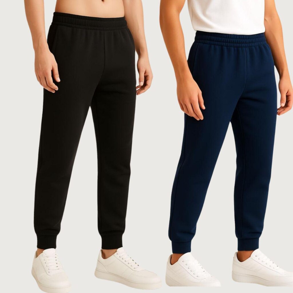 Kit 2 Calça Jogger Moletom Masculina Conforto e Estilo para o Dia a Dia