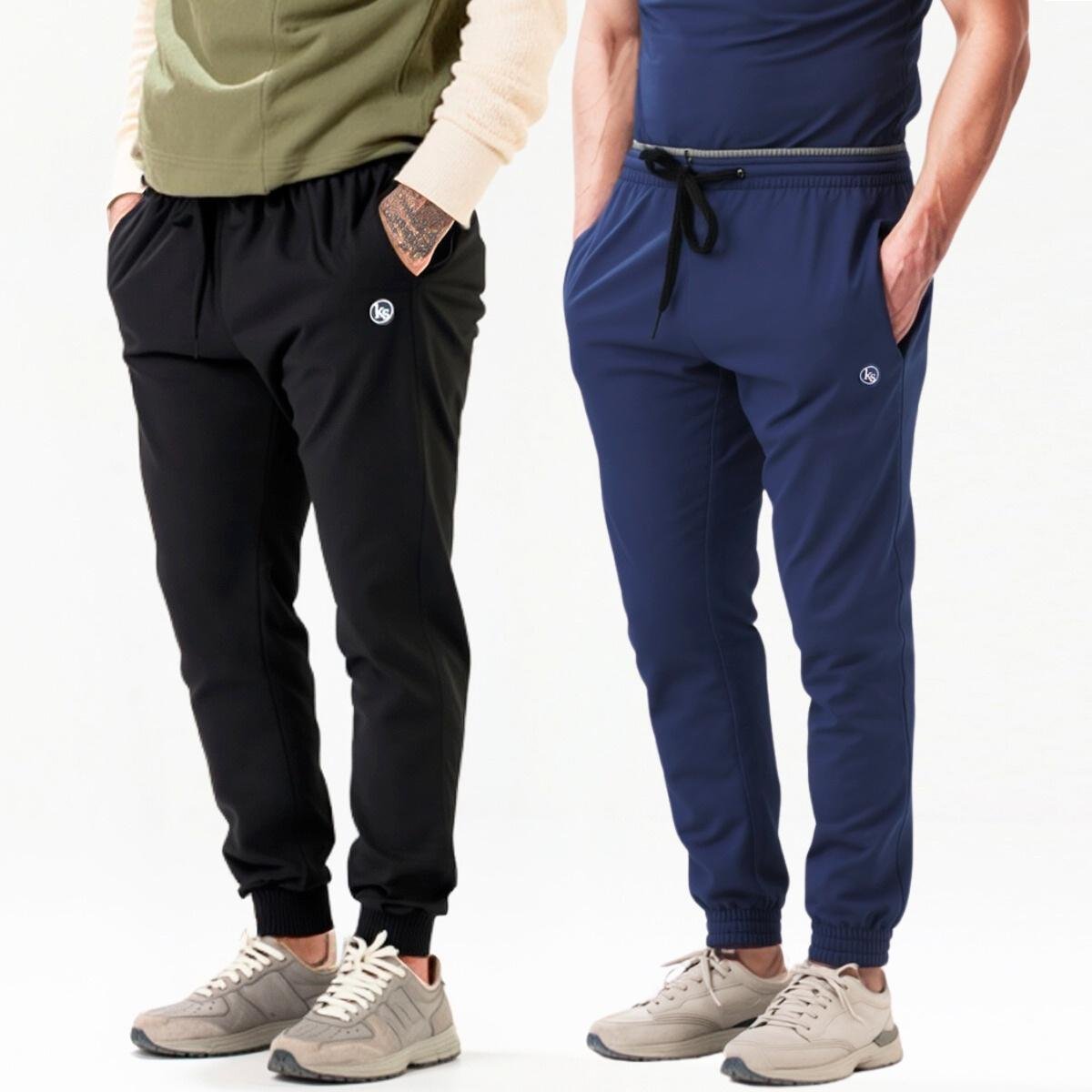 Kit 2 Calça Jogger Skinny Tecido Tactel com Elastano Esporte Casual